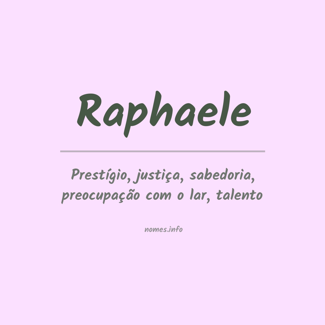 Significado do nome Raphaele