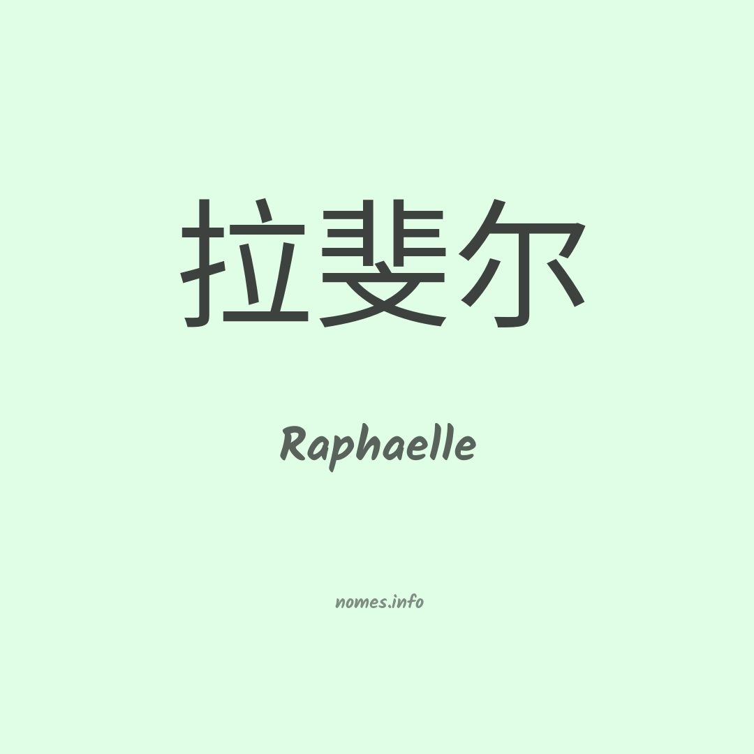 Raphaelle em chinês