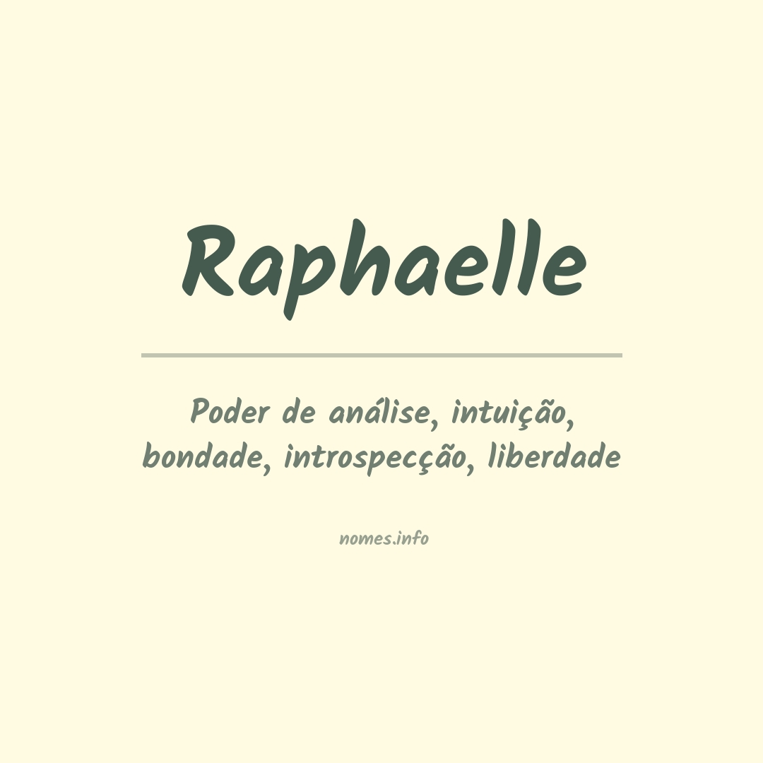 Significado do nome Raphaelle