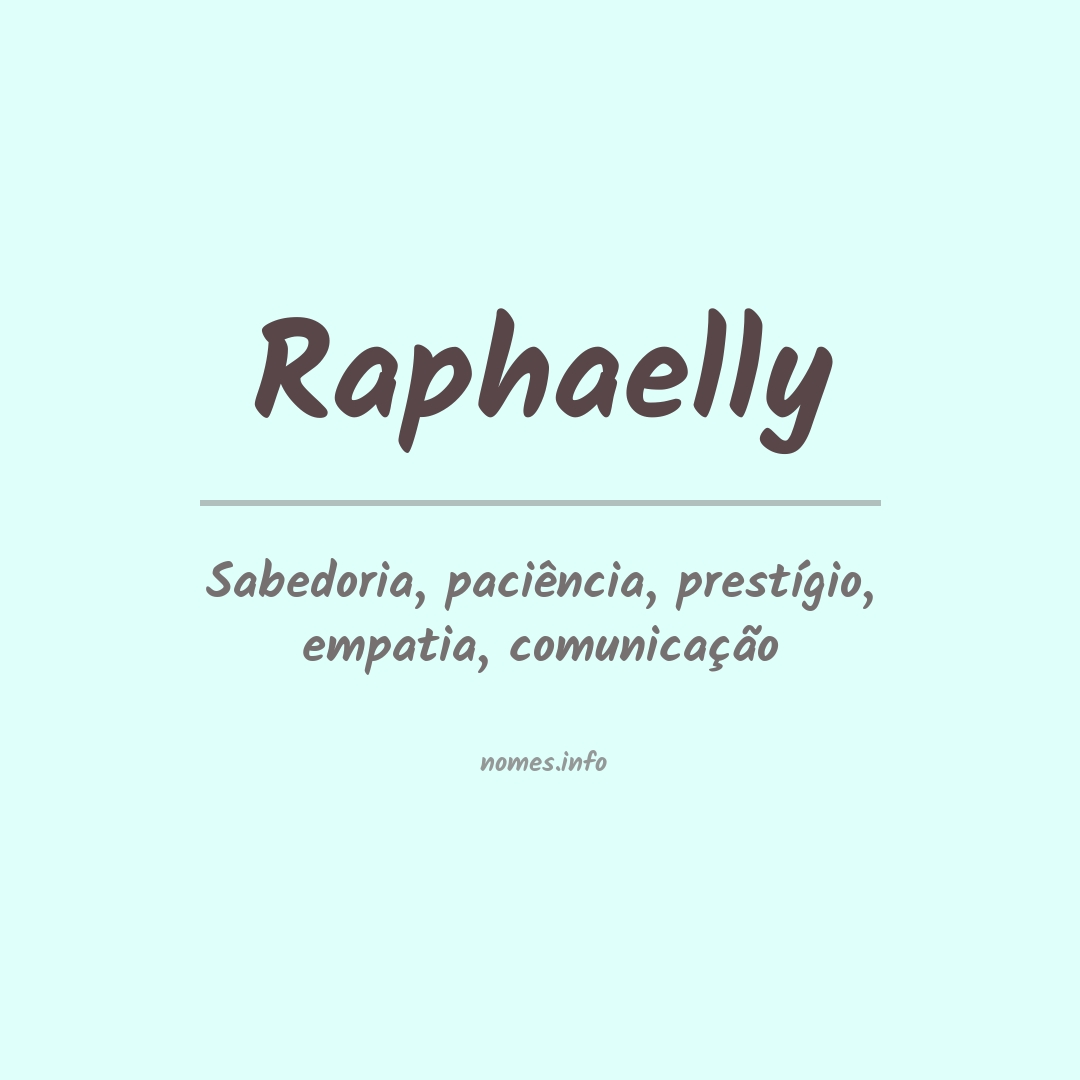 Significado do nome Raphaelly