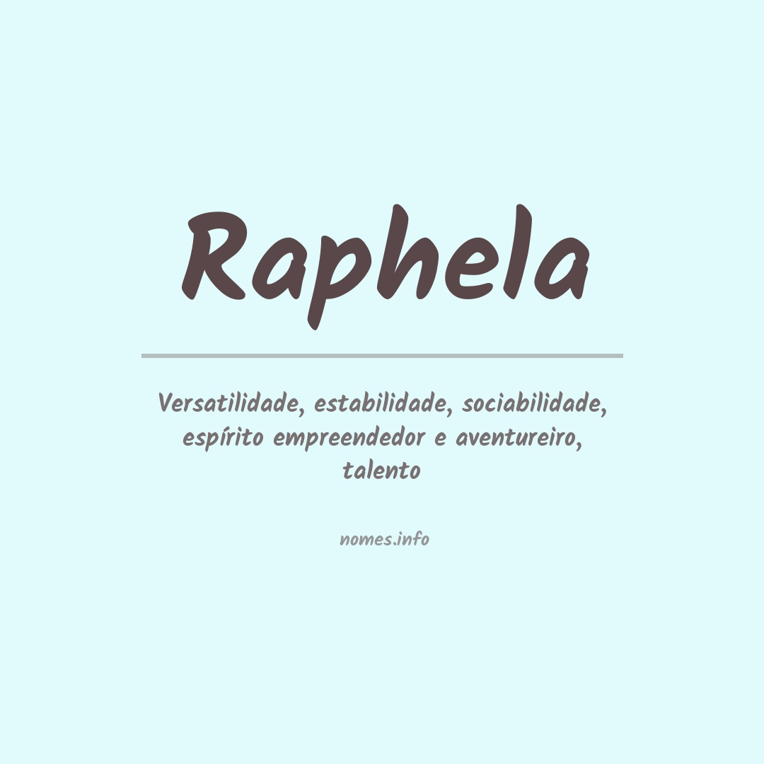 Significado do nome Raphela