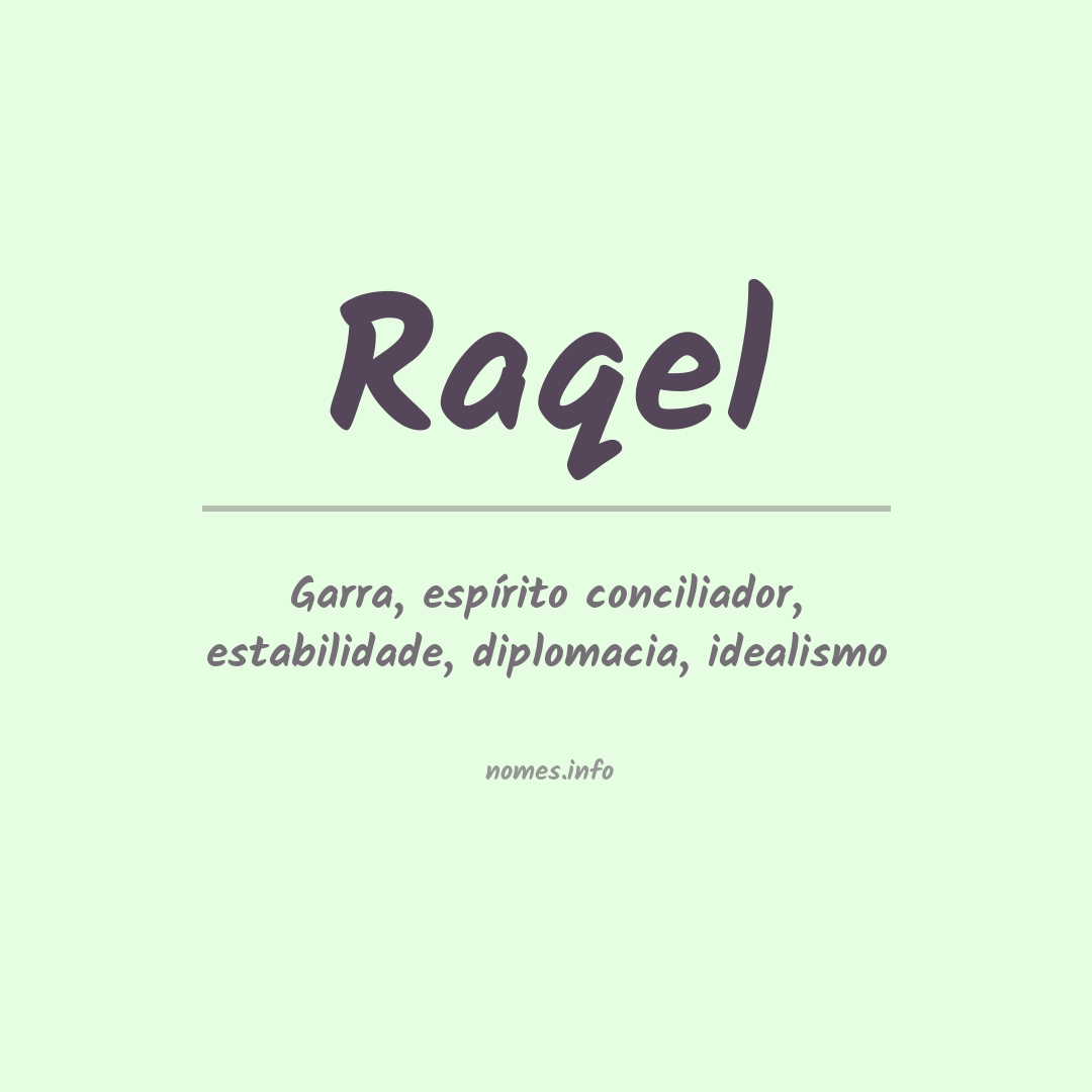 Significado do nome Raqel