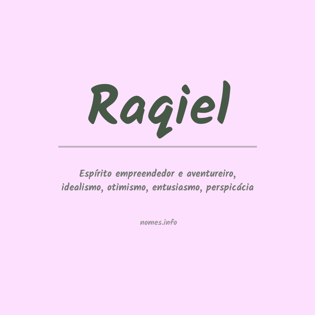 Significado do nome Raqiel
