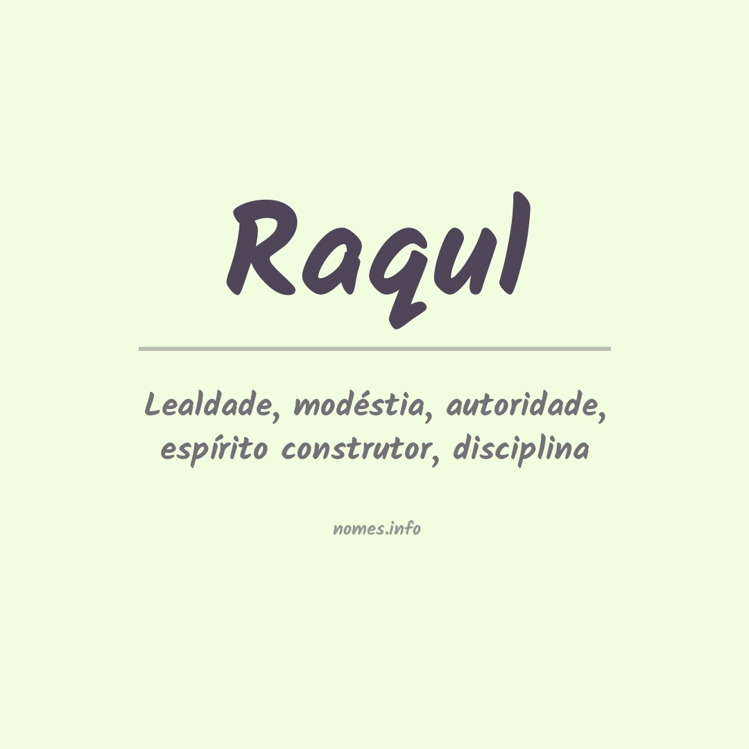 Significado do nome Raqul
