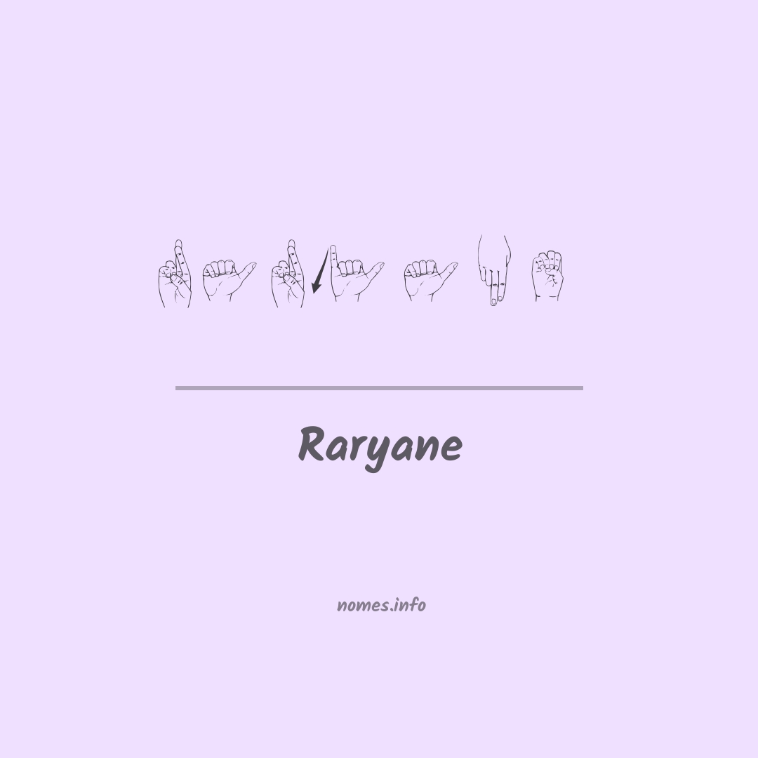 Raryane em Libras
