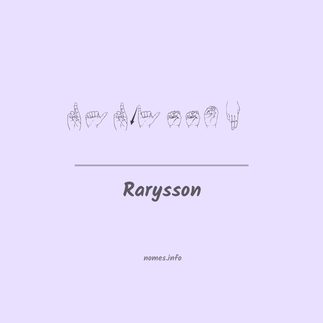 Rarysson em Libras