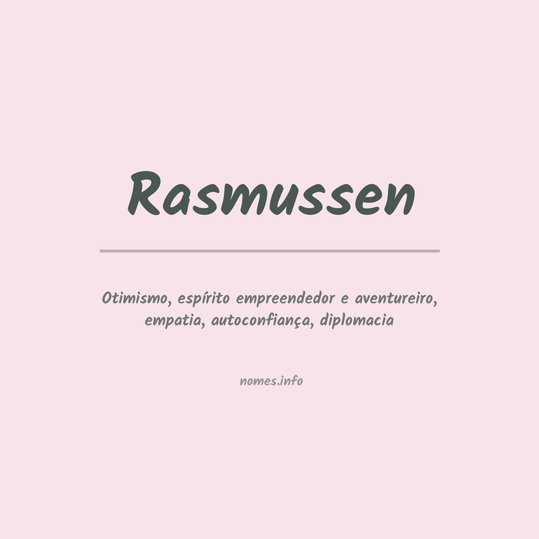 Significado do nome Rasmussen