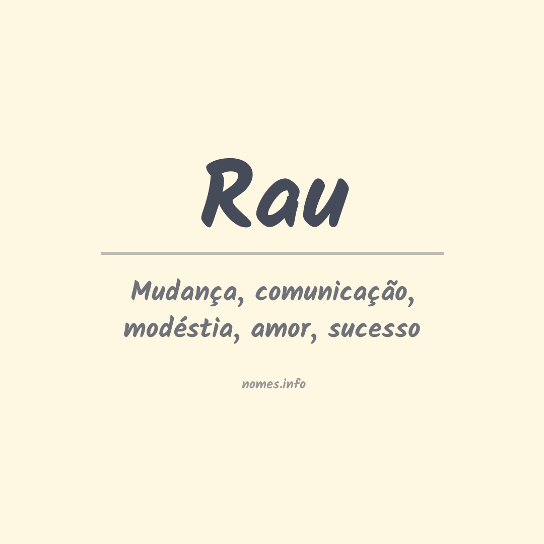 Significado do nome Rau