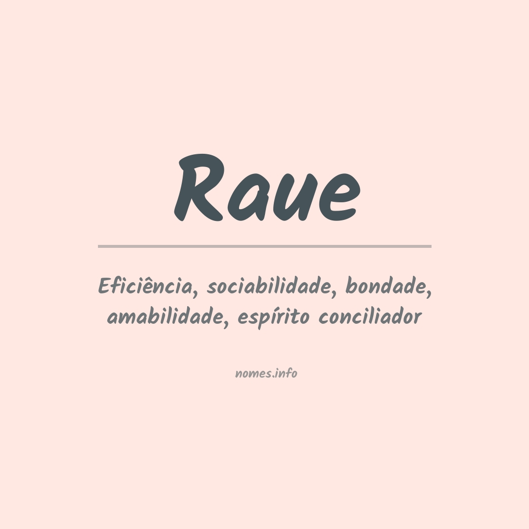 Significado do nome Raue