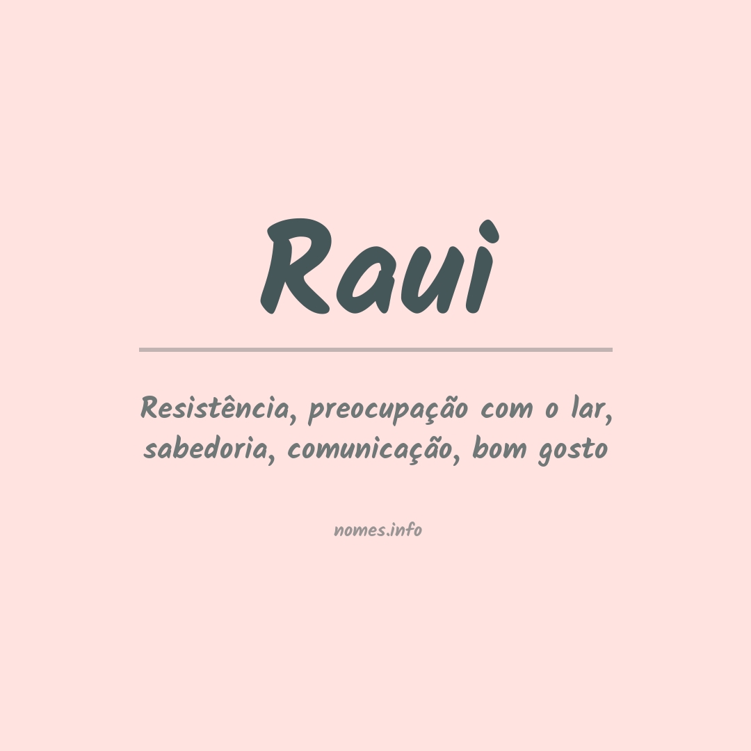 Significado do nome Raui