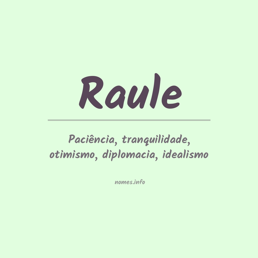 Significado do nome Raule