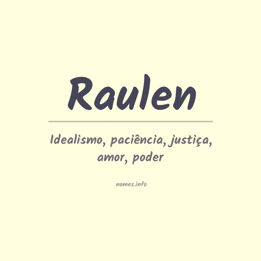 Significado do nome Raulen