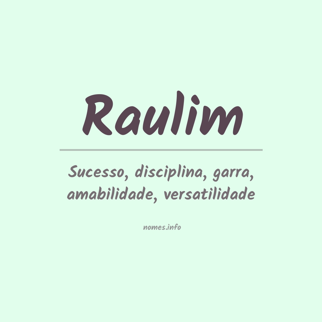 Significado do nome Raulim