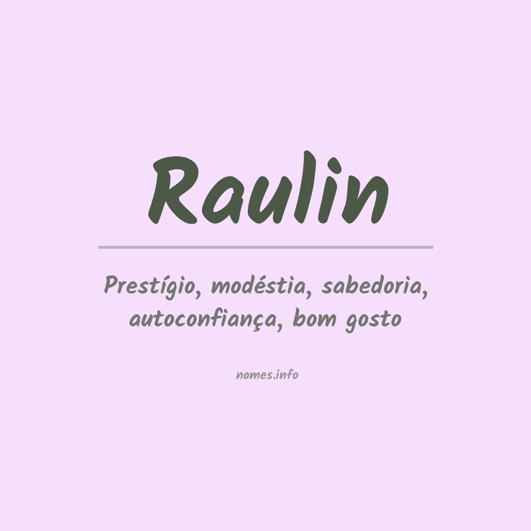 Significado do nome Raulin