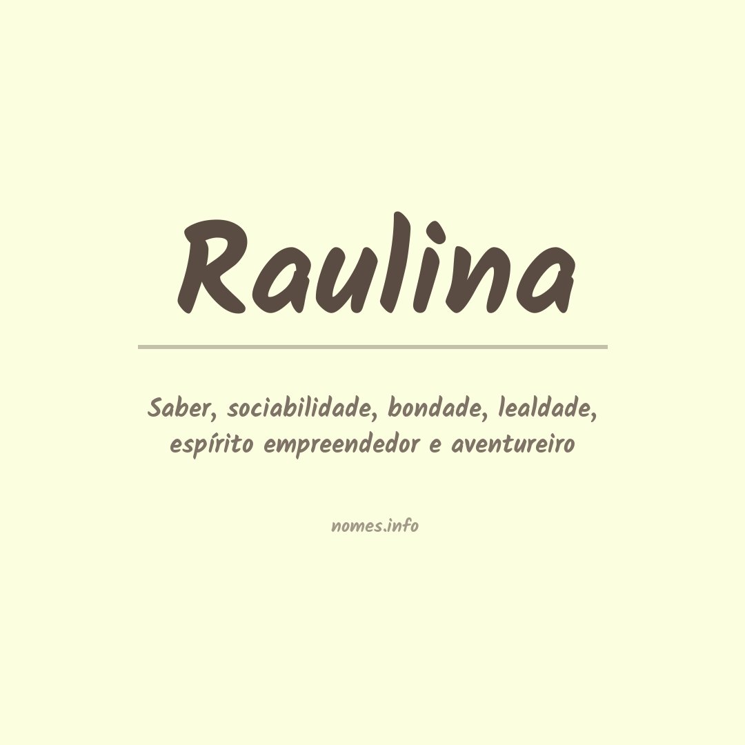 Significado do nome Raulina