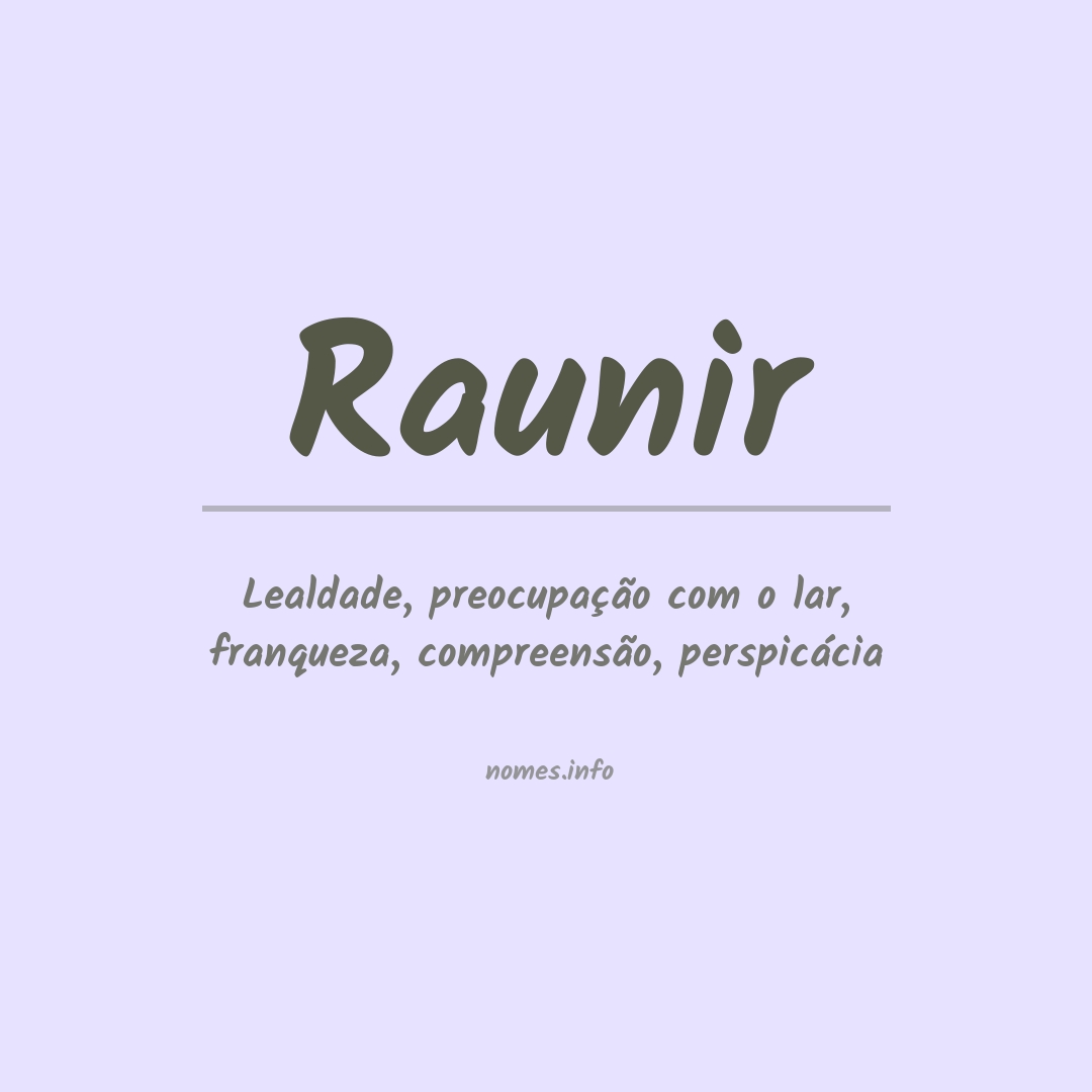 Significado do nome Raunir