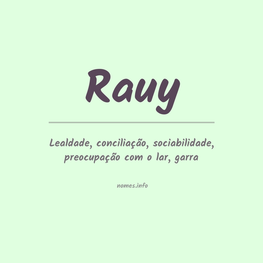 Significado do nome Rauy