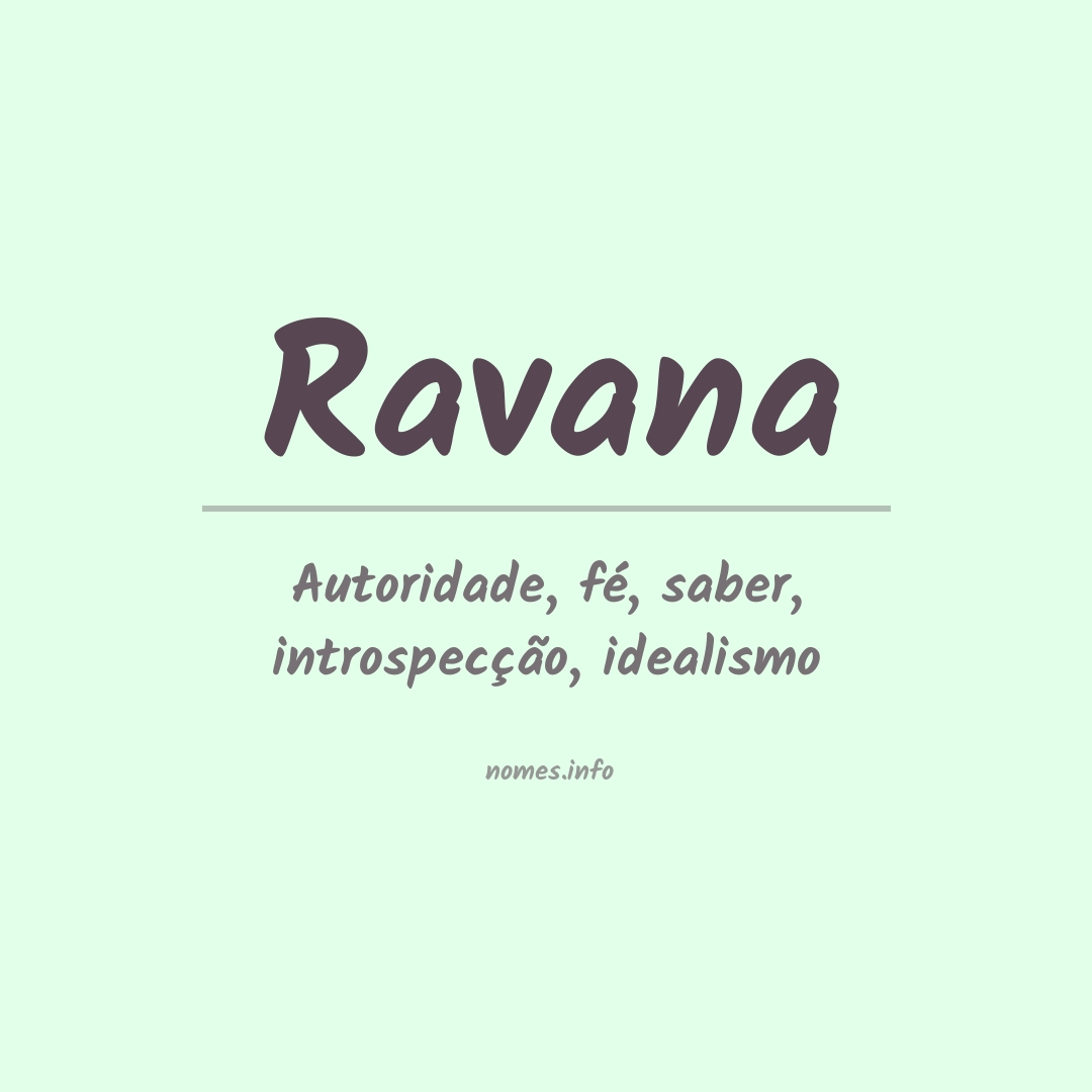 Significado do nome Ravana