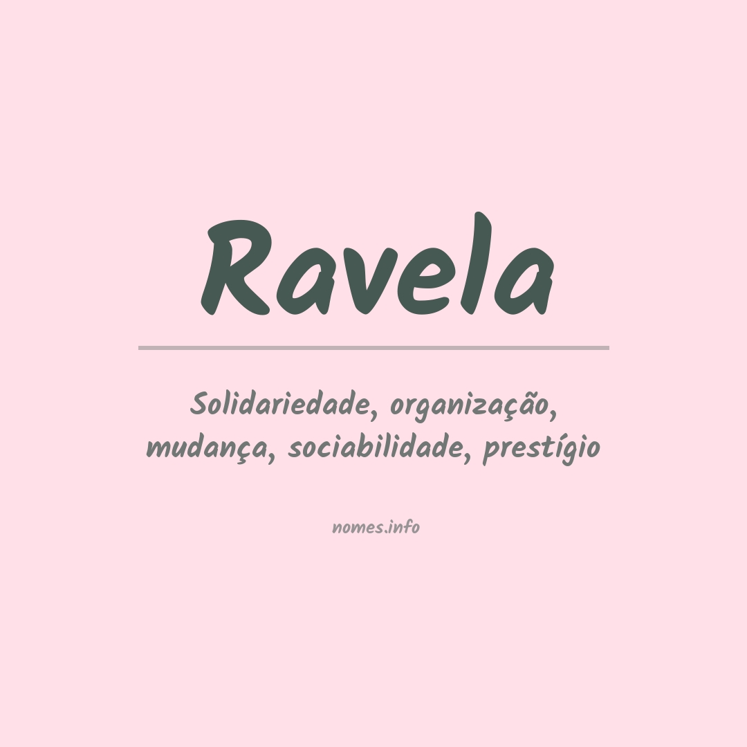 Significado do nome Ravela