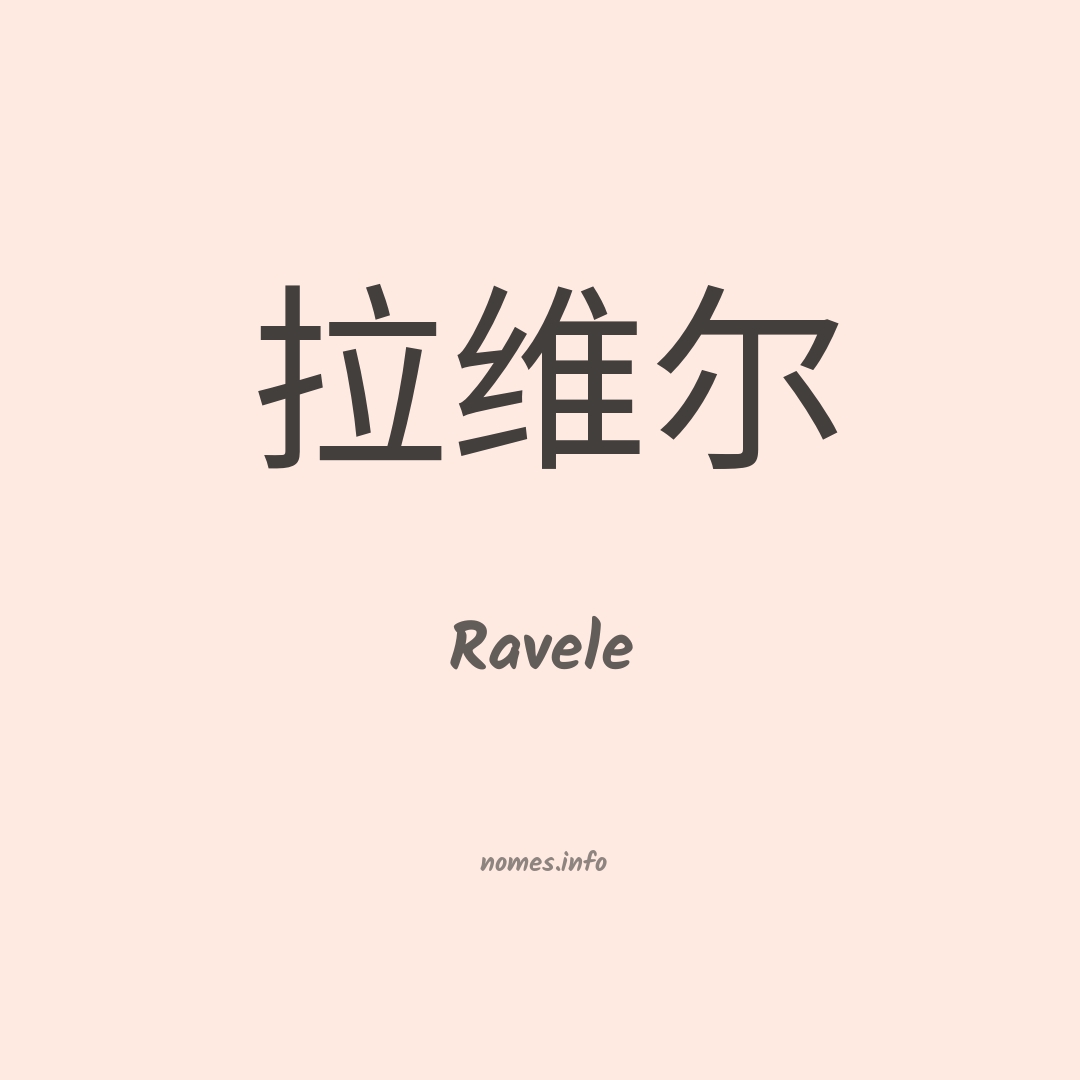 Ravele em chinês