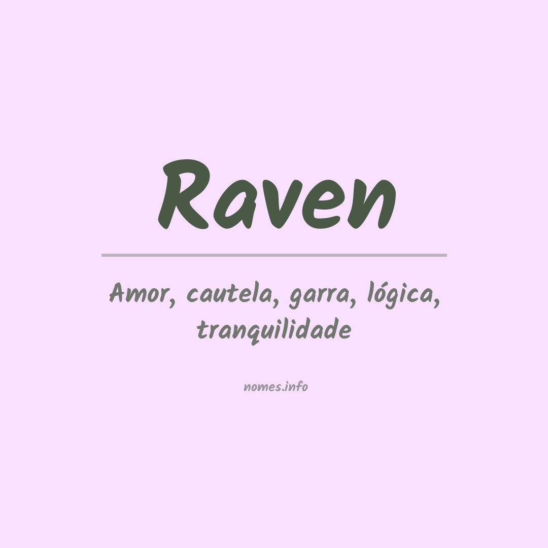 Significado do nome Raven