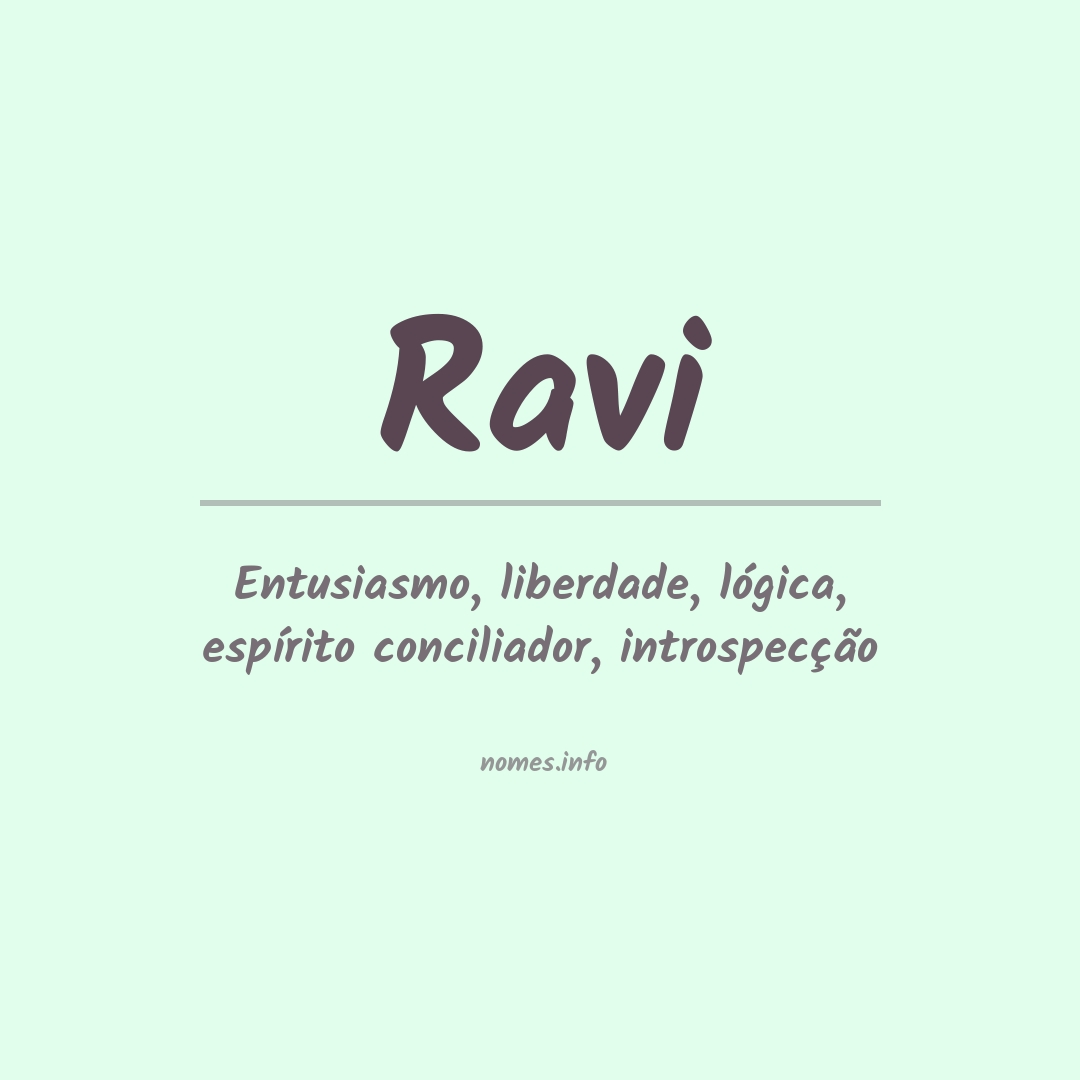 Significado do nome Ravi