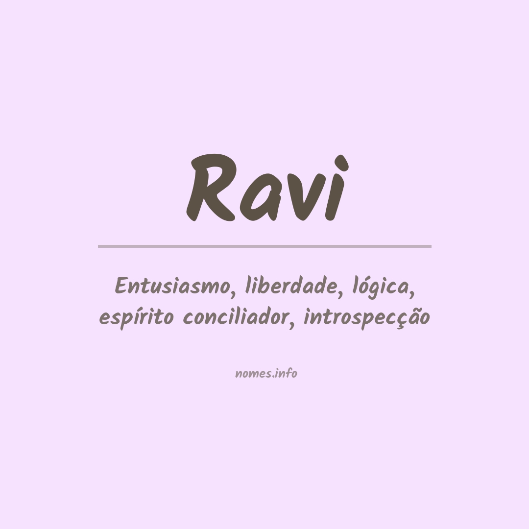 Significado do nome Ravi - Dicionário de Nomes Próprios