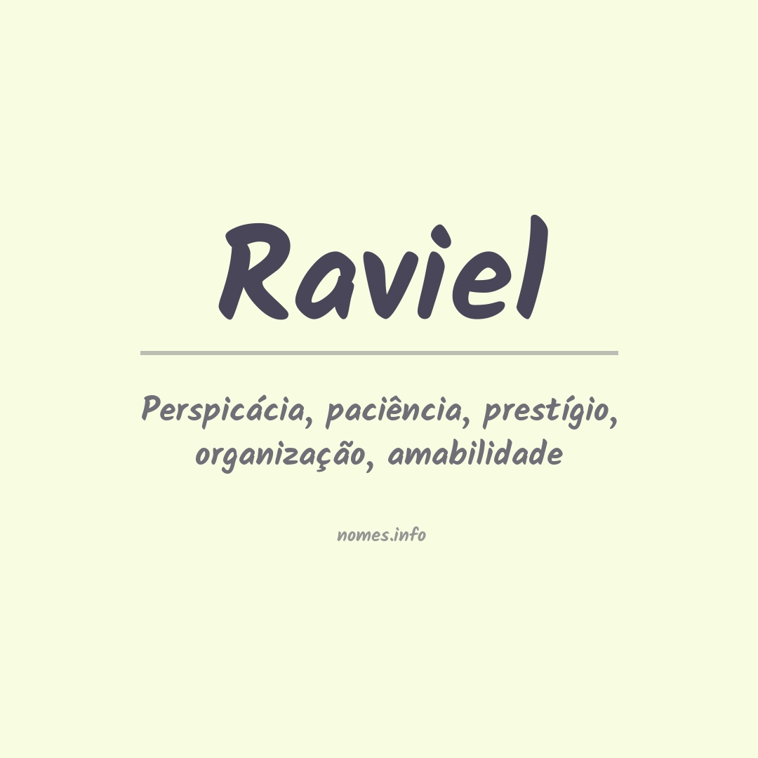 Significado do nome Raviel