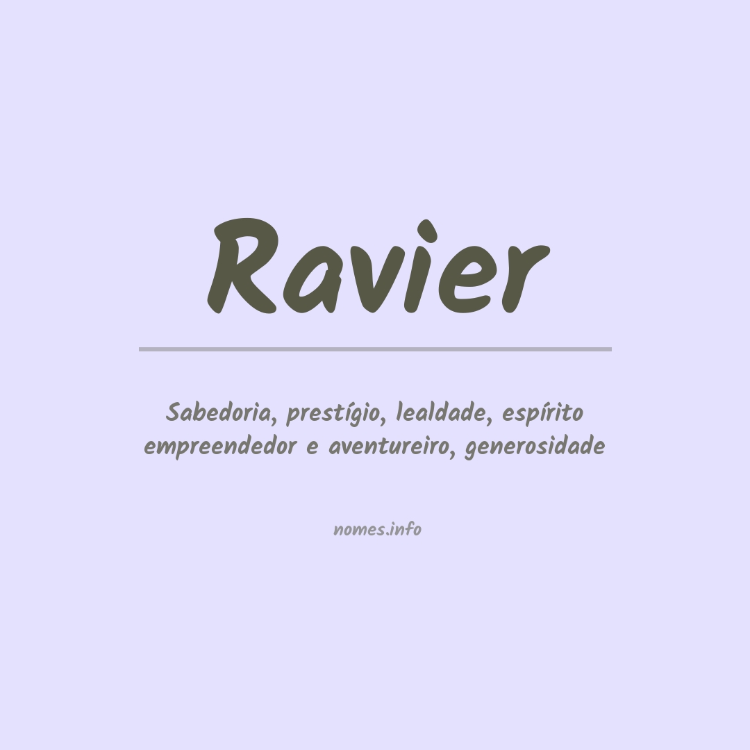 Significado do nome Ravier