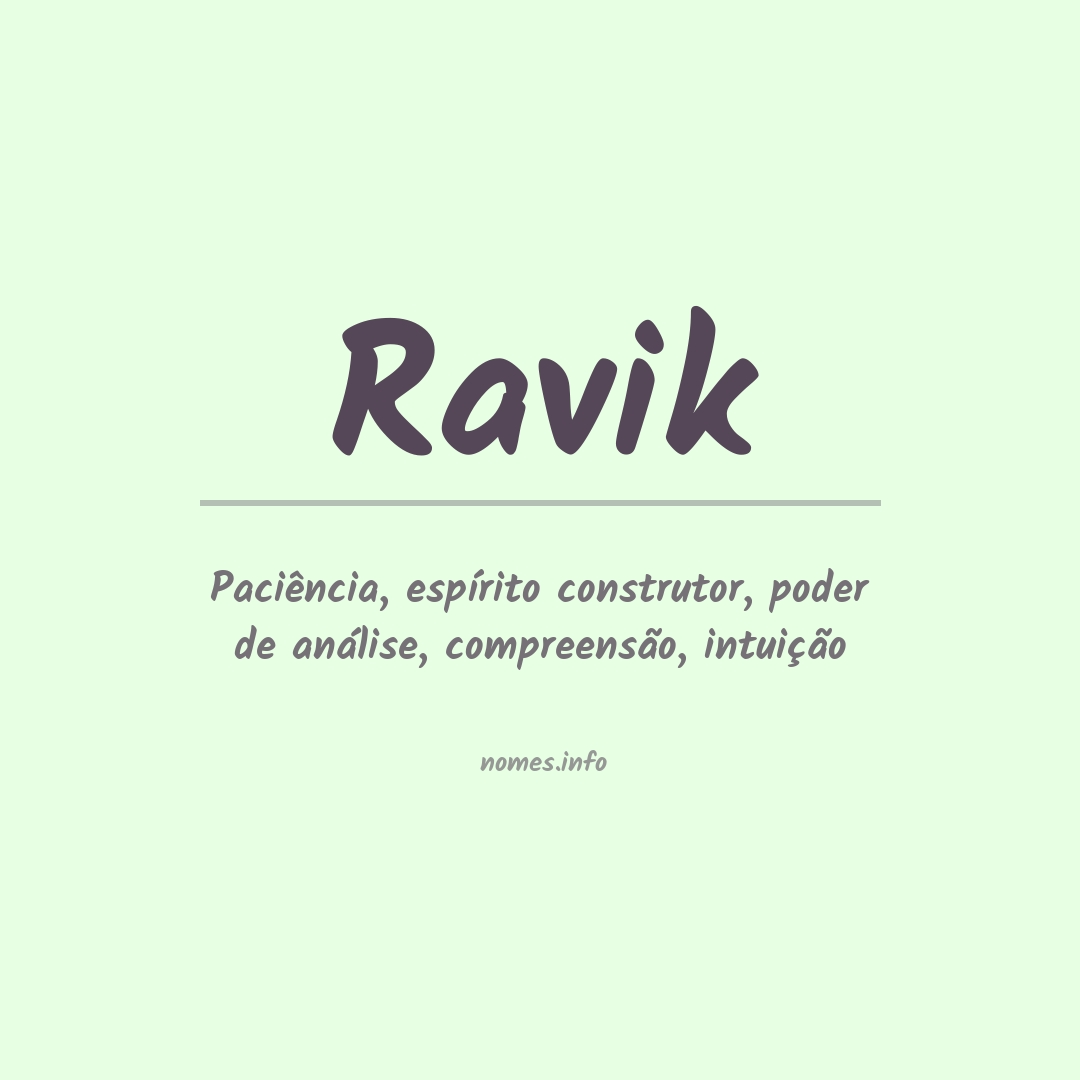 Significado do nome Ravik