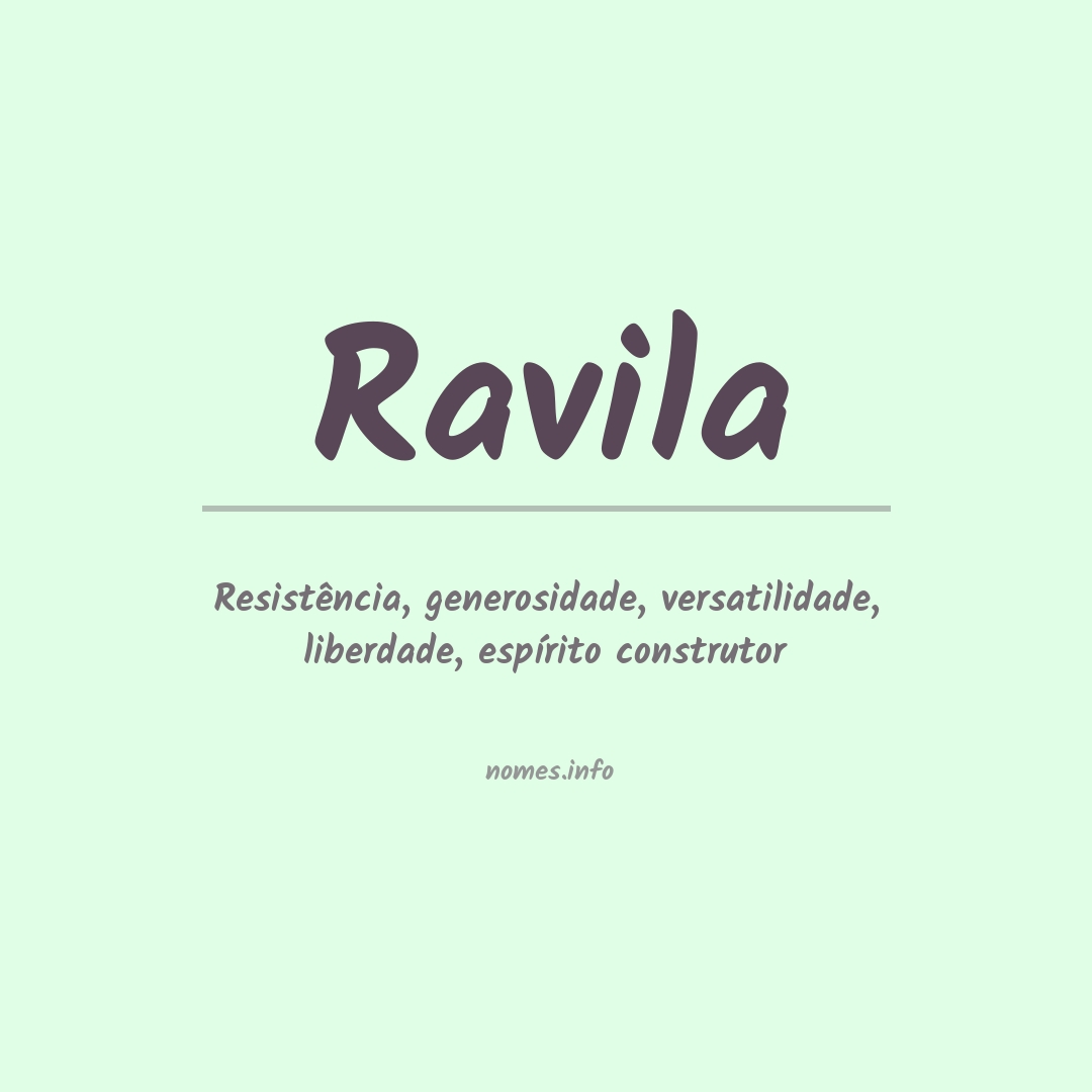 Significado do nome Ravila