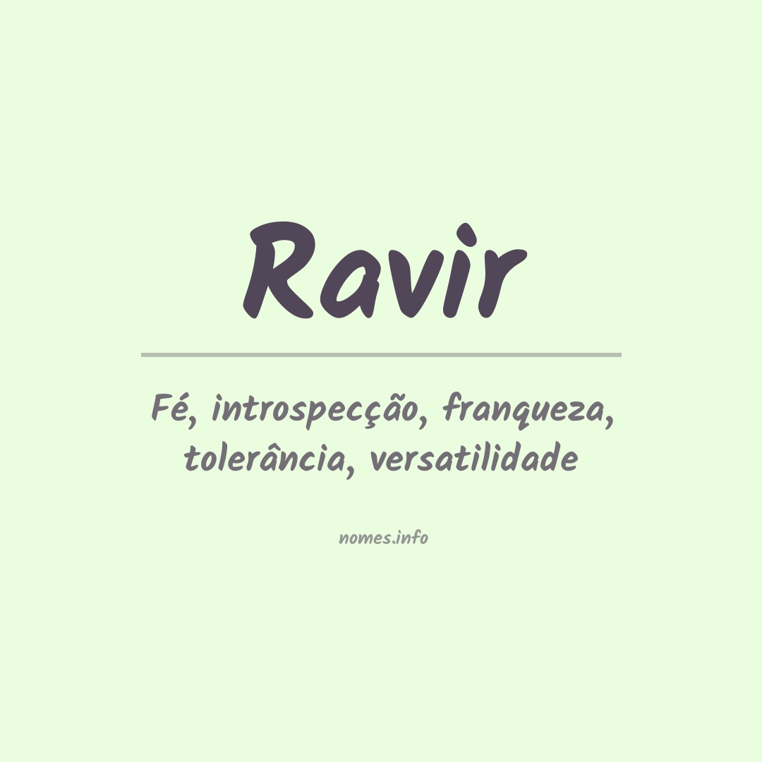 Significado do nome Ravir