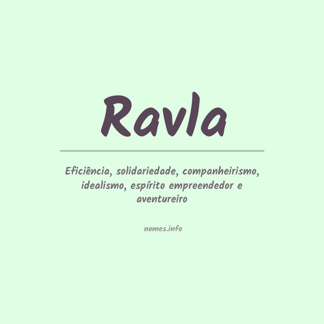 Significado do nome Ravla