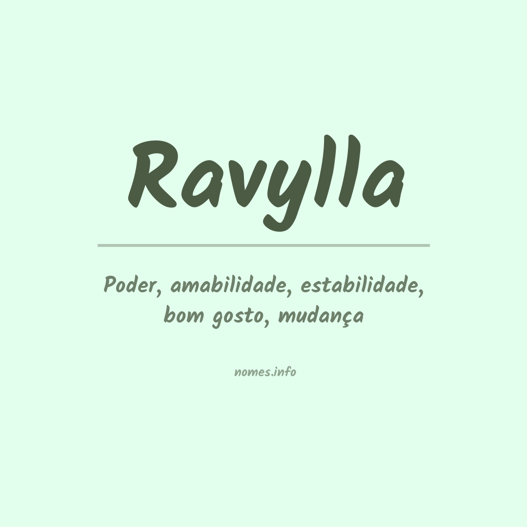 Significado do nome Ravylla
