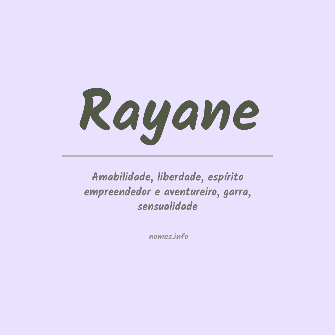 Significado do nome Rayane