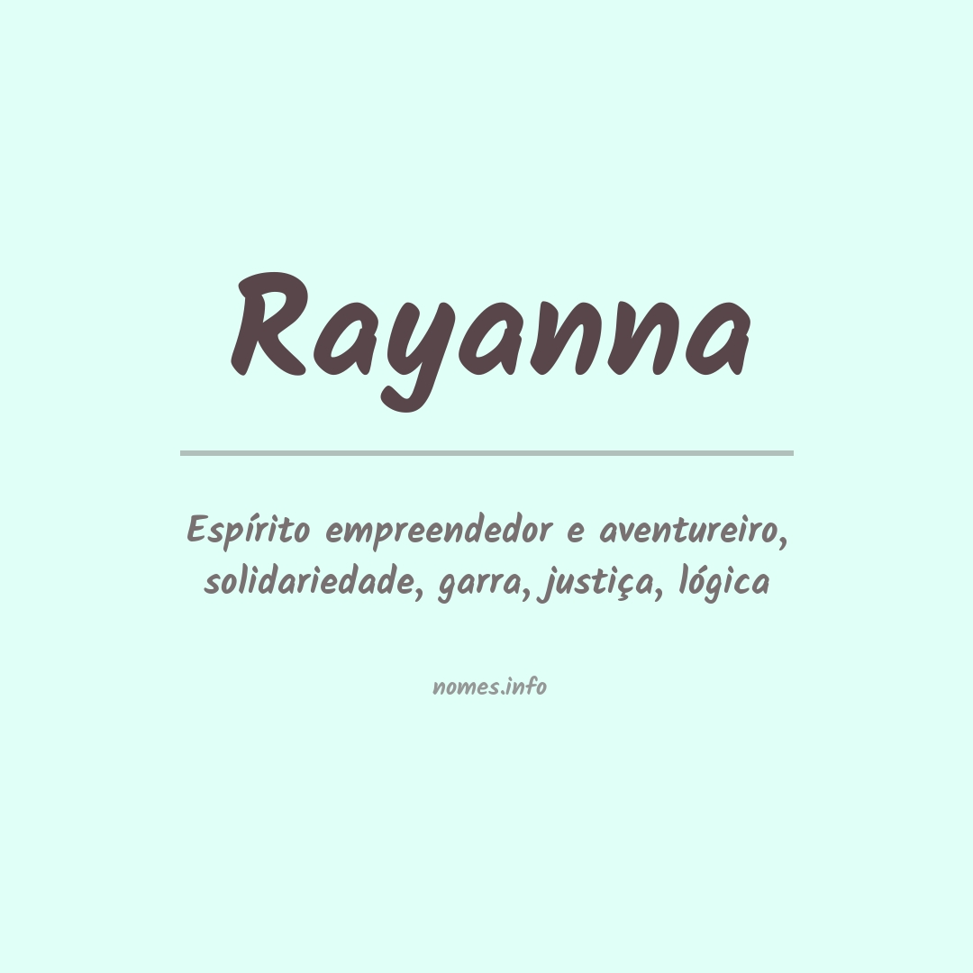 Significado do nome Rayanna