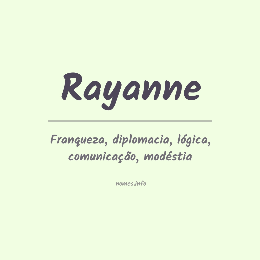 Significado do nome Rayanne