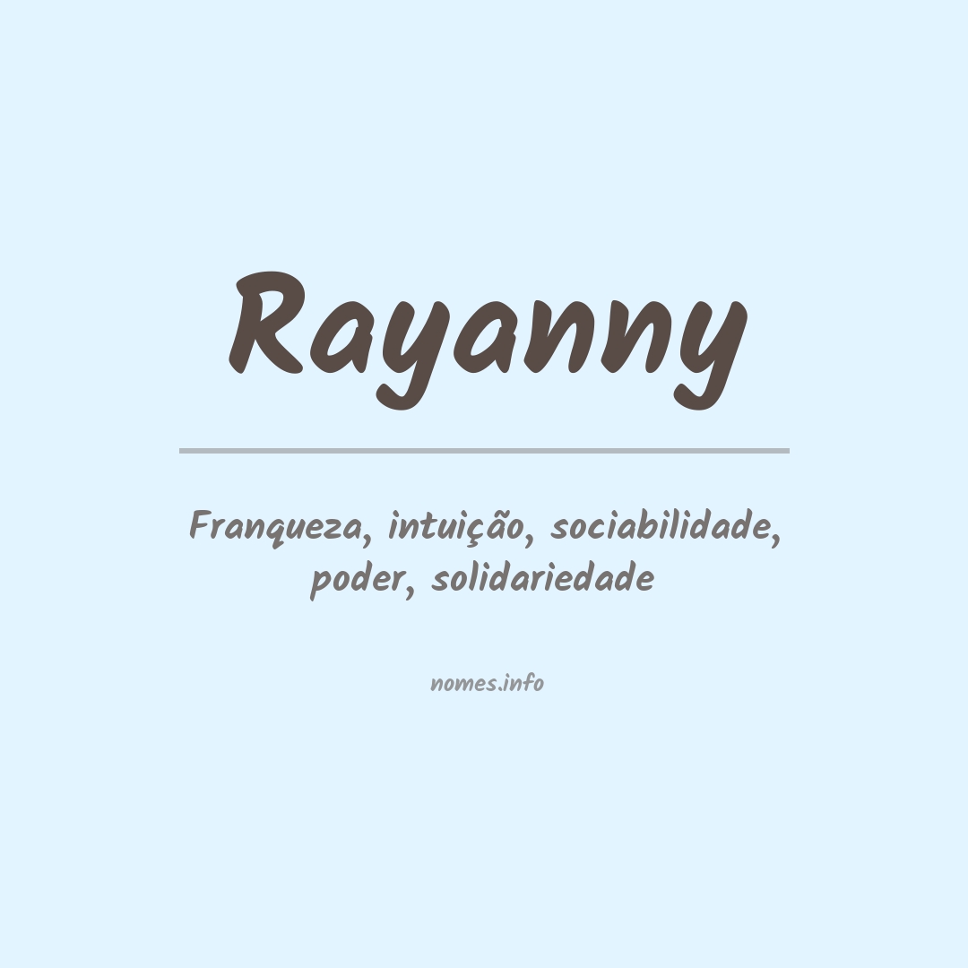 Significado do nome Rayanny
