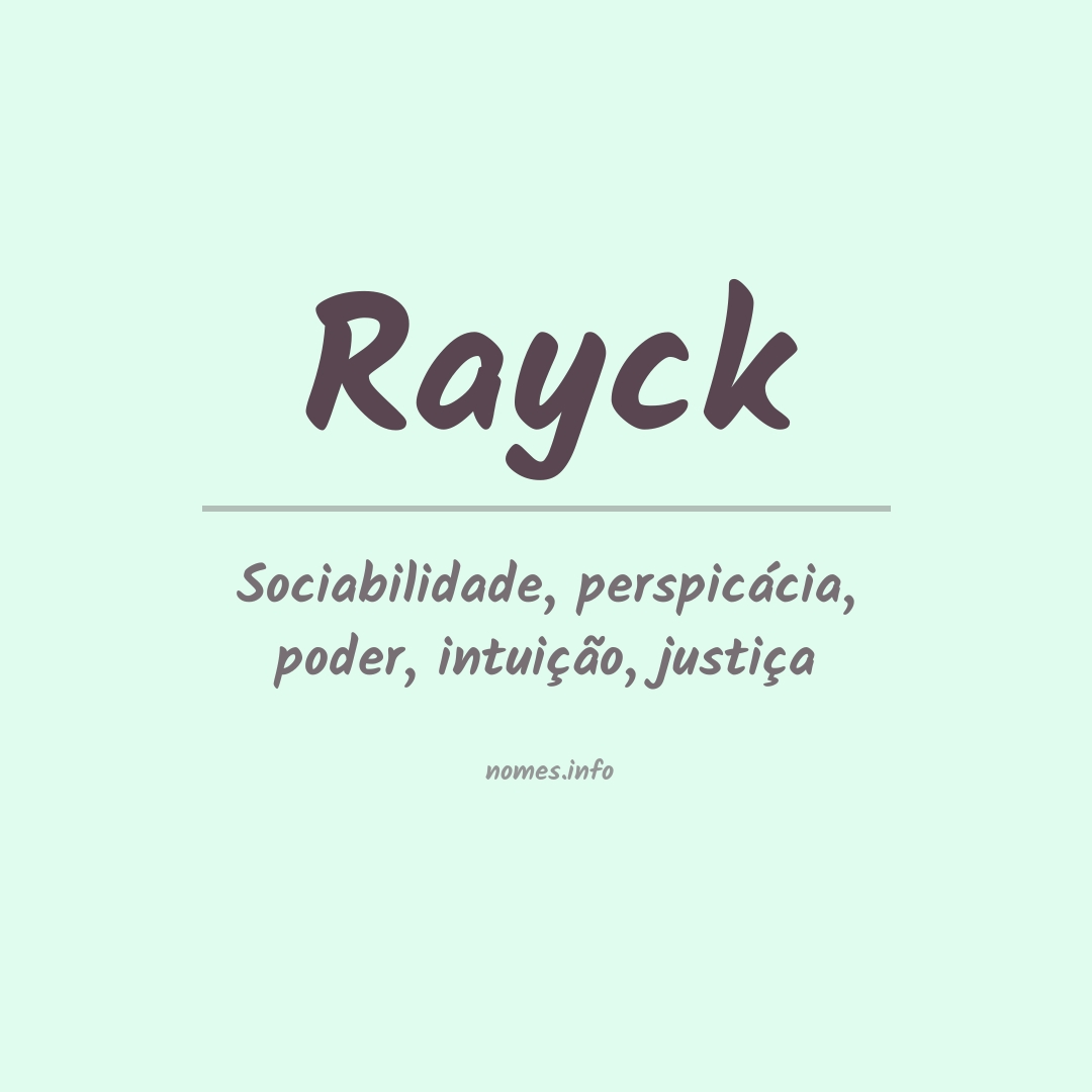Significado do nome Rayck
