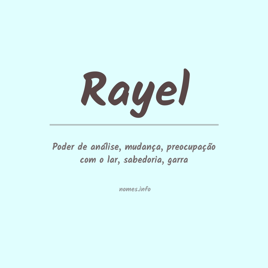 Significado do nome Rayel