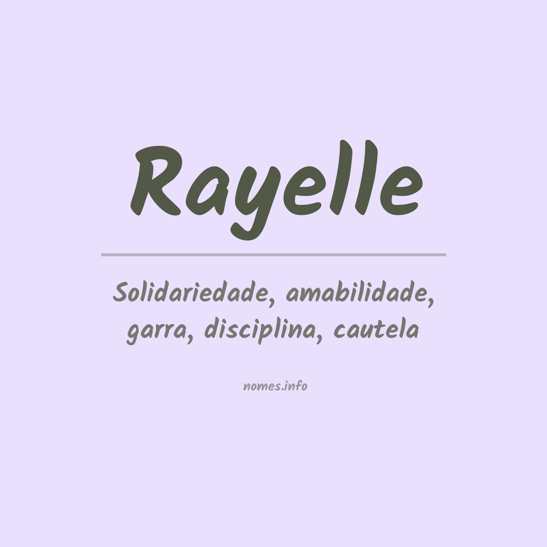 Significado do nome Rayelle