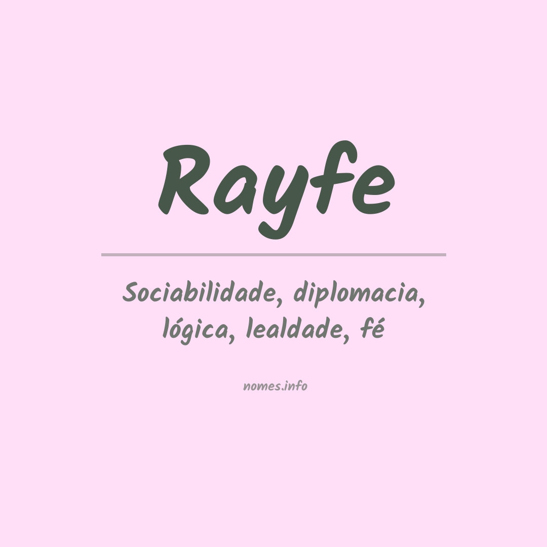 Significado do nome Rayfe