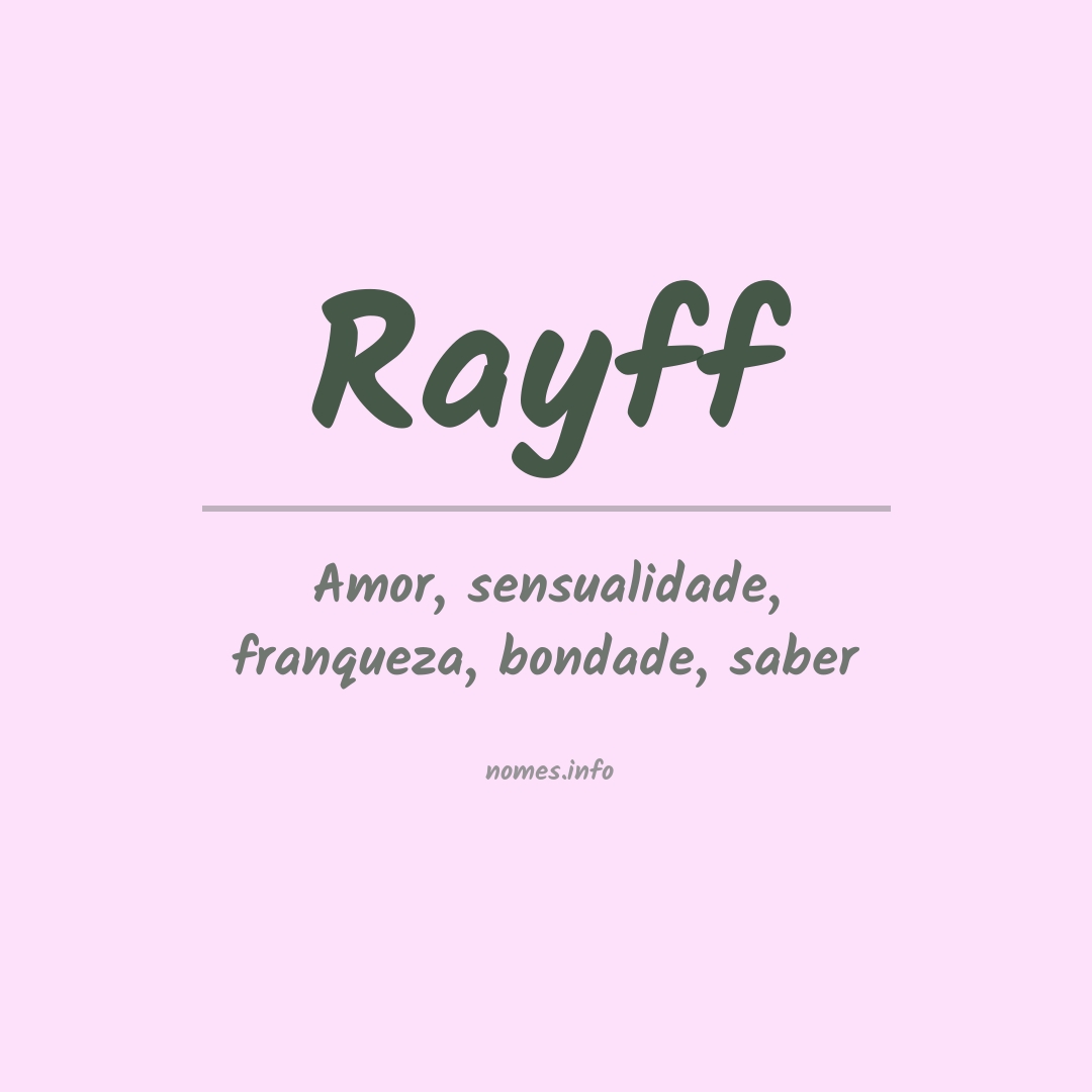 Significado do nome Rayff