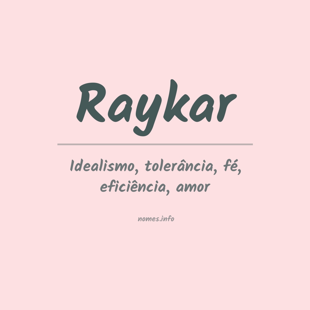 Significado do nome Raykar