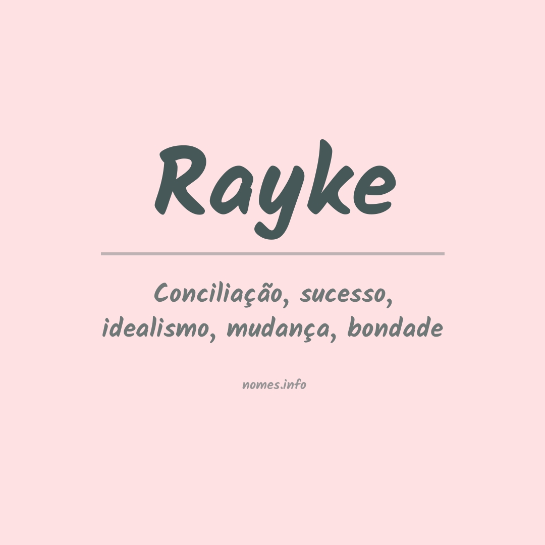 Significado do nome Rayke