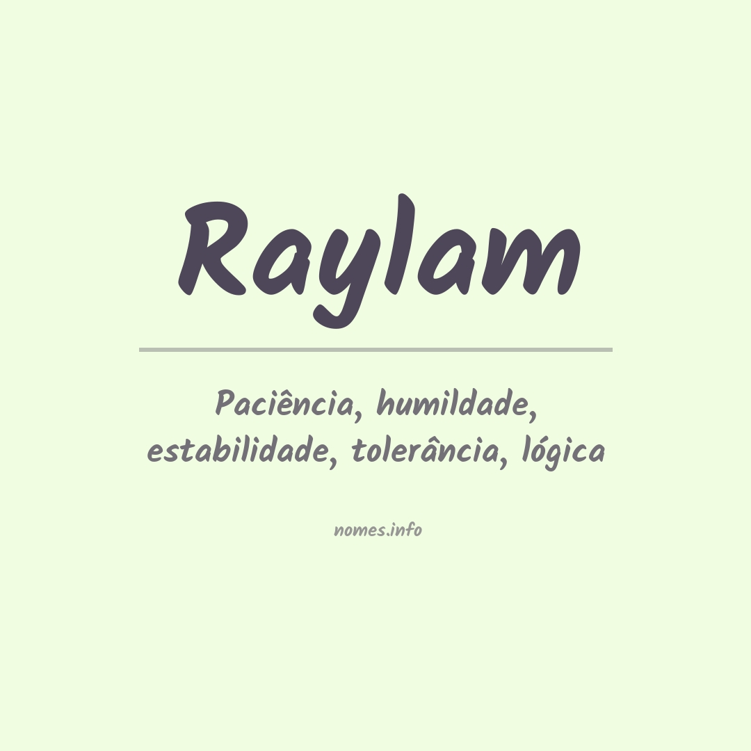 Significado do nome Raylam