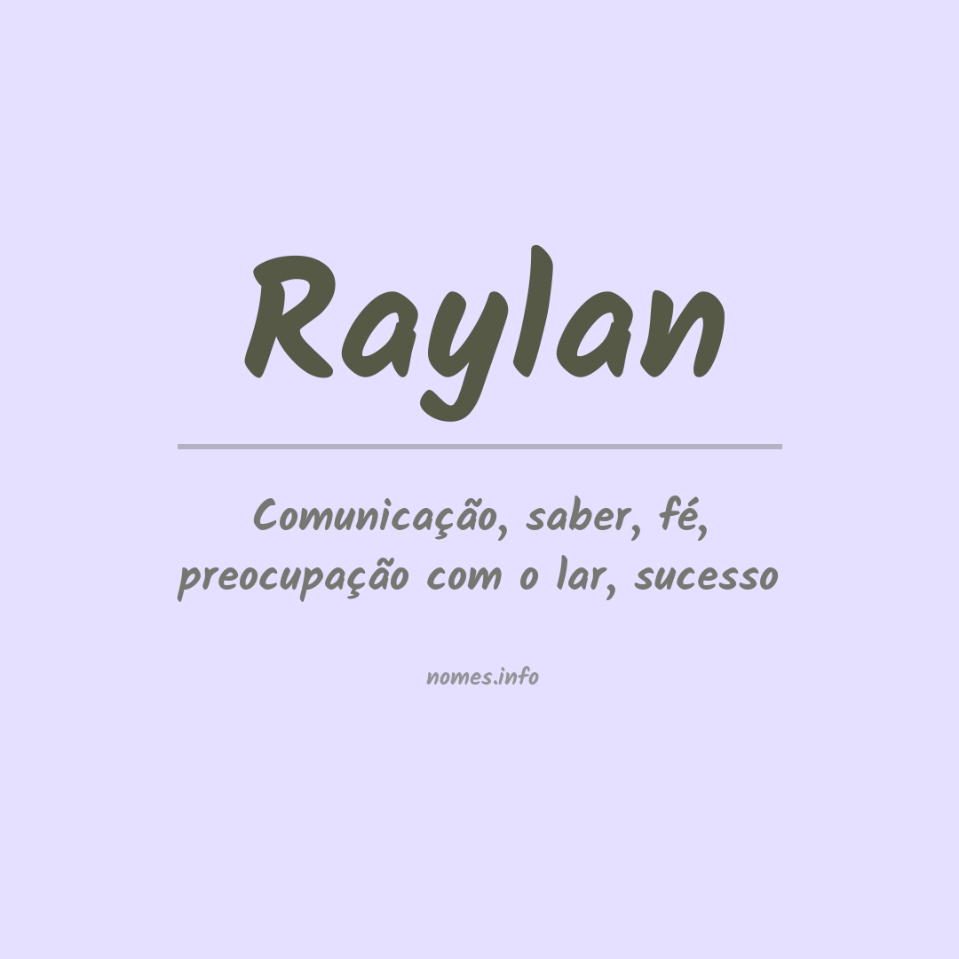 Significado do nome Raylan