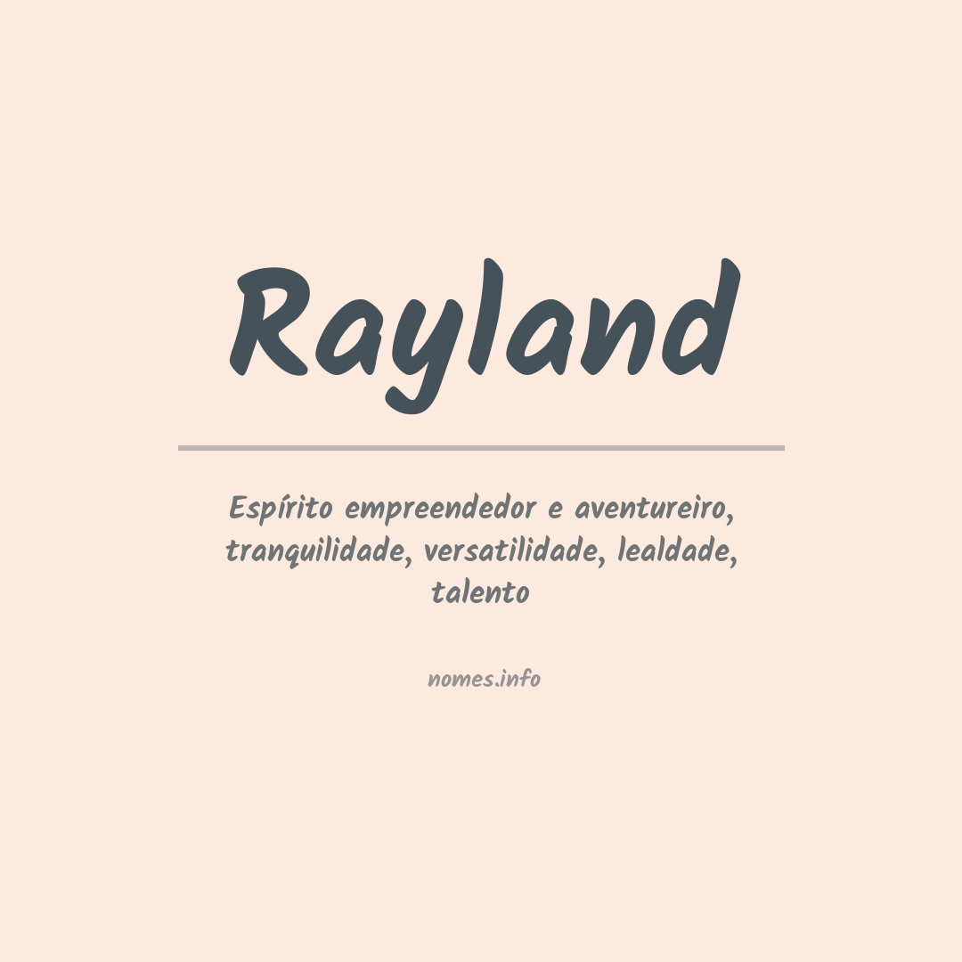 Significado do nome Rayland