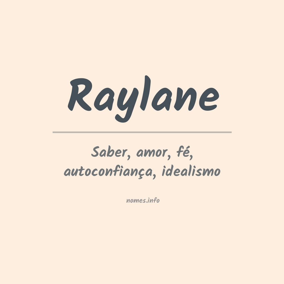 Significado do nome Raylane