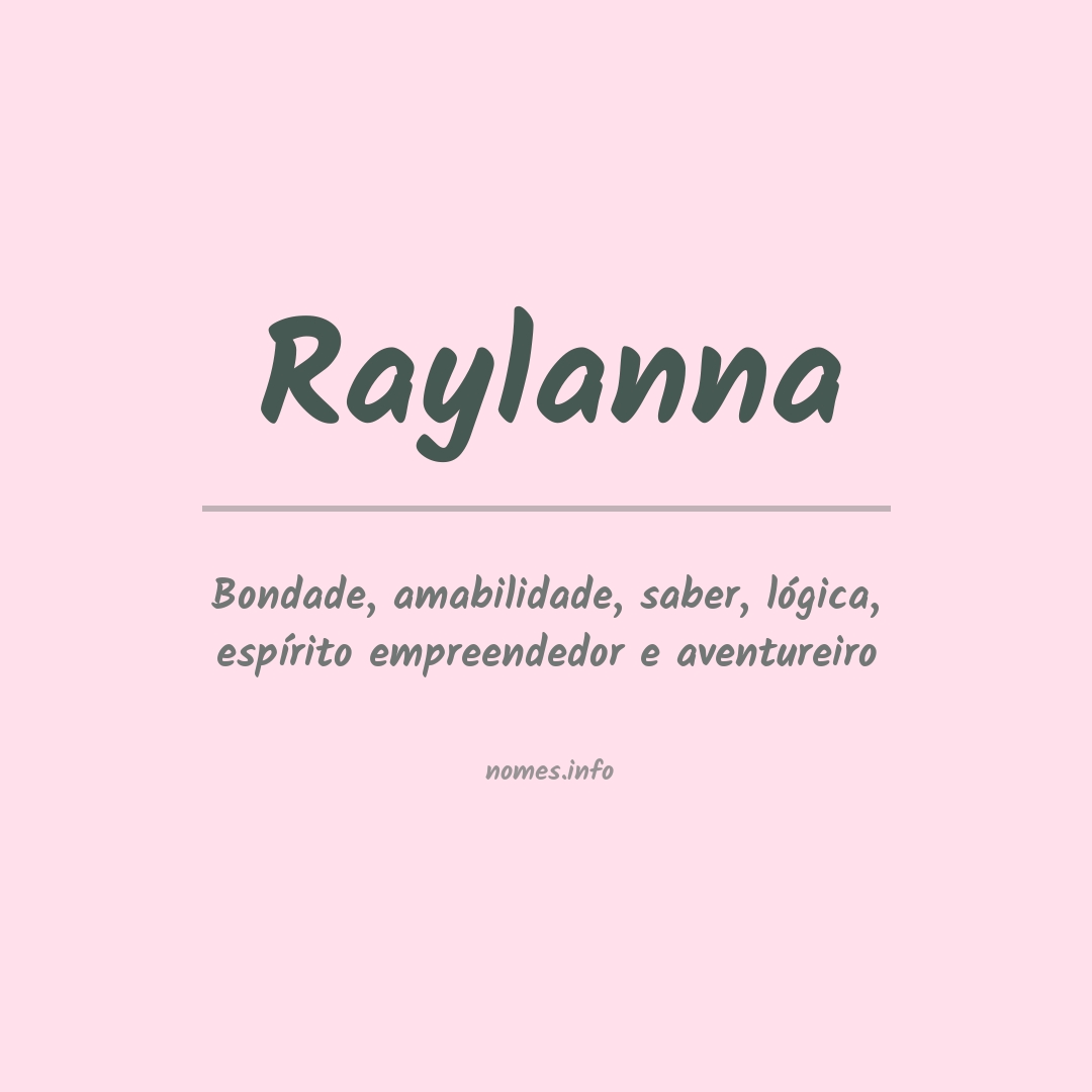 Significado do nome Raylanna